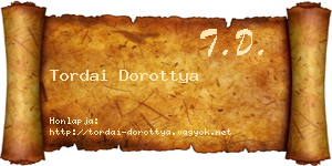 Tordai Dorottya névjegykártya