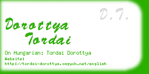 dorottya tordai business card